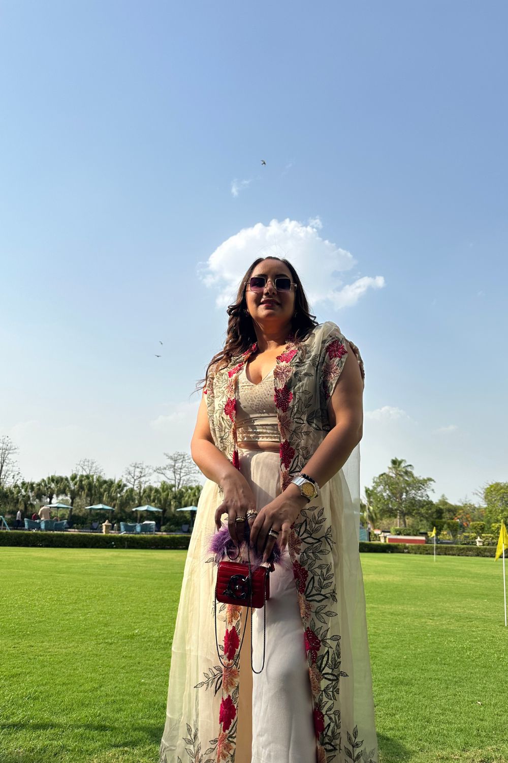 Rubi Bhatia Styled in Ruksana Cape Set