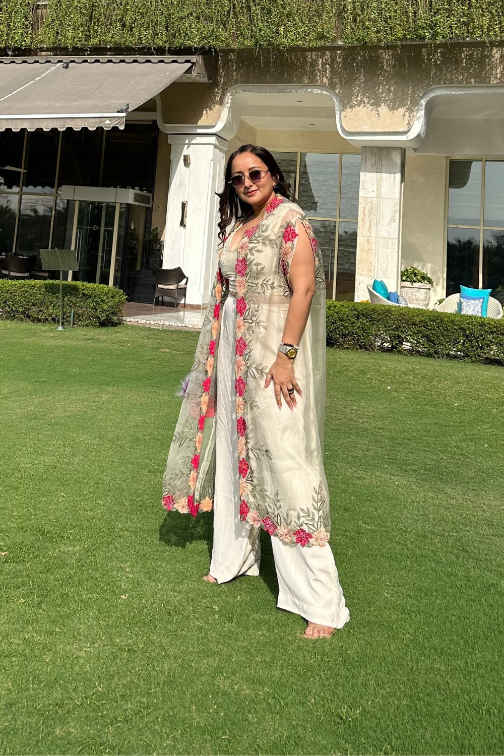 Rubi Bhatia Styled in Ruksana Cape Set