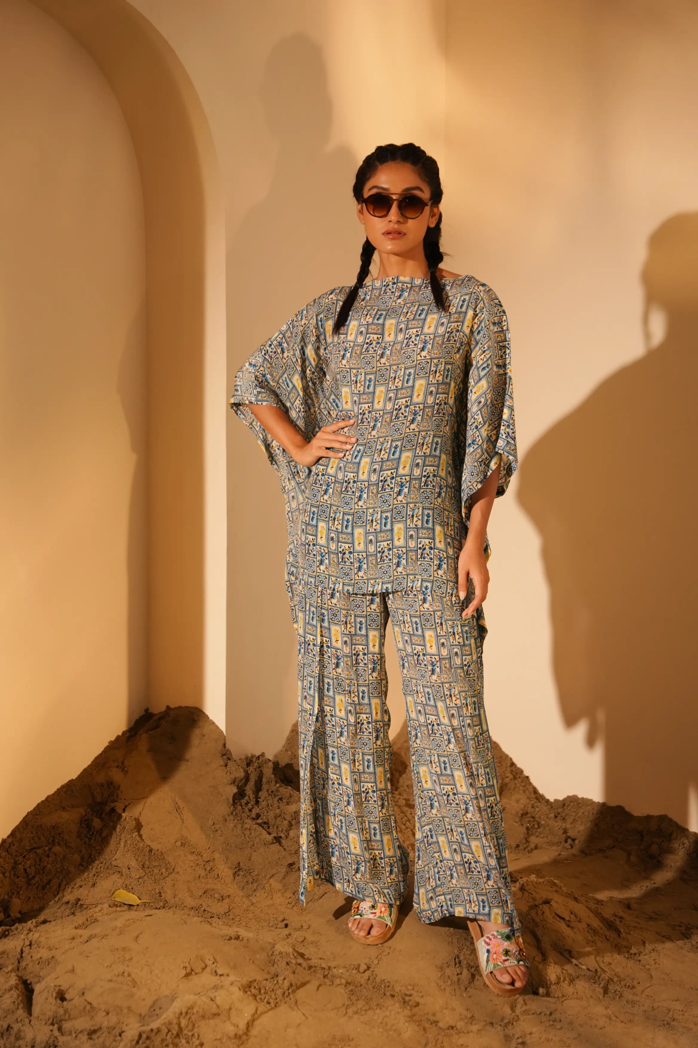 Blue Pineapple Kaftaan Top + Pants
