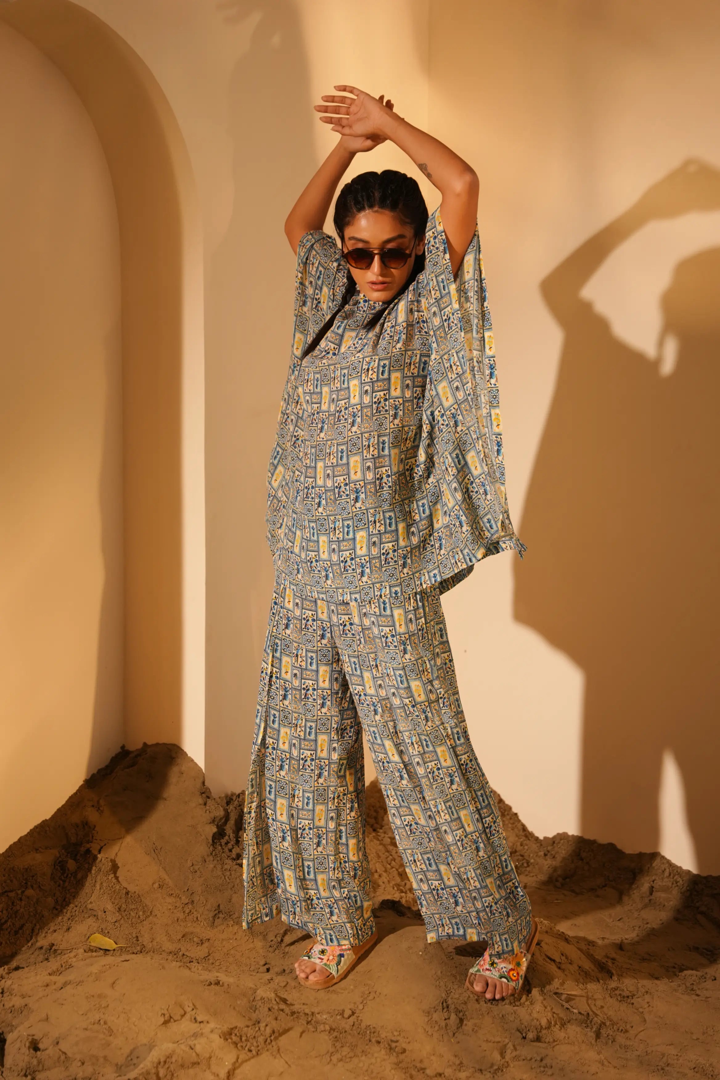 Blue Pineapple Kaftaan Top + Pants