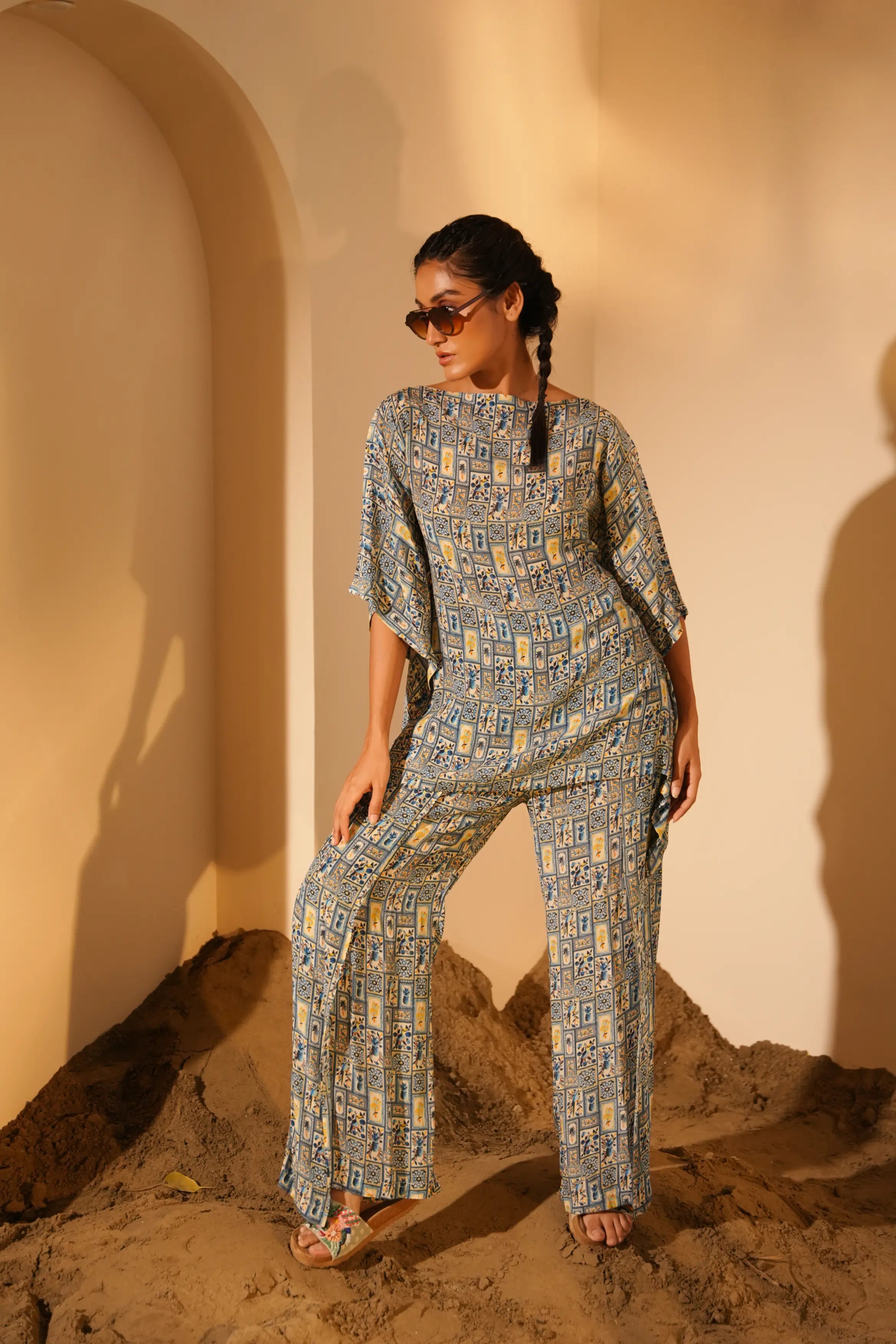 Blue Pineapple Kaftaan Top + Pants
