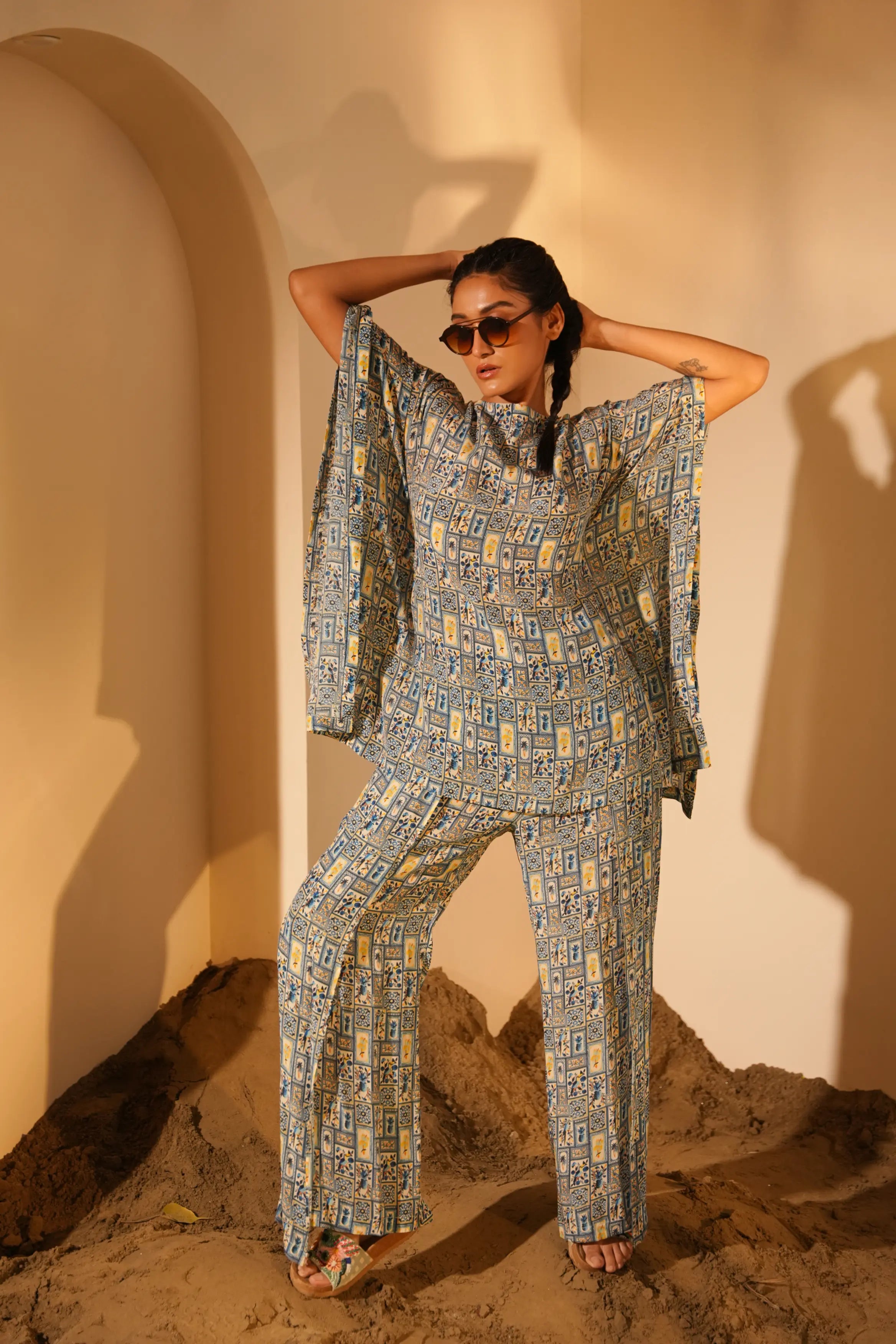 Blue Pineapple Kaftaan Top + Pants