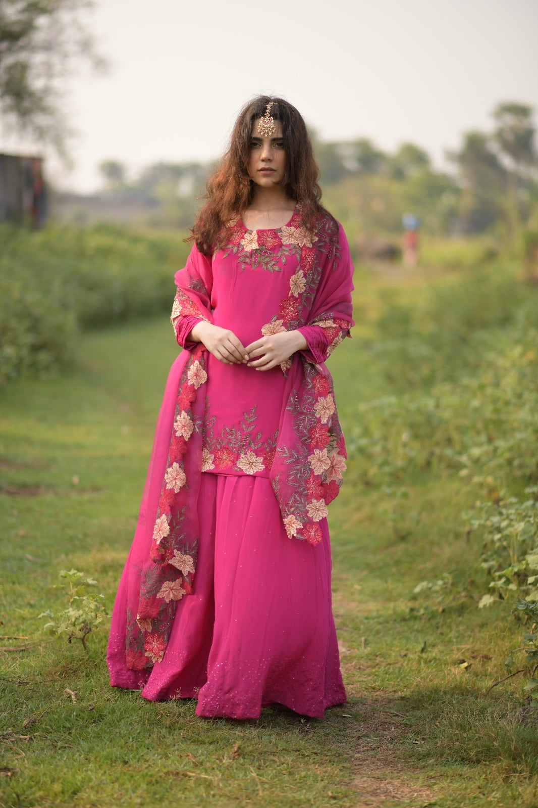 Beige Noori Sharara Set