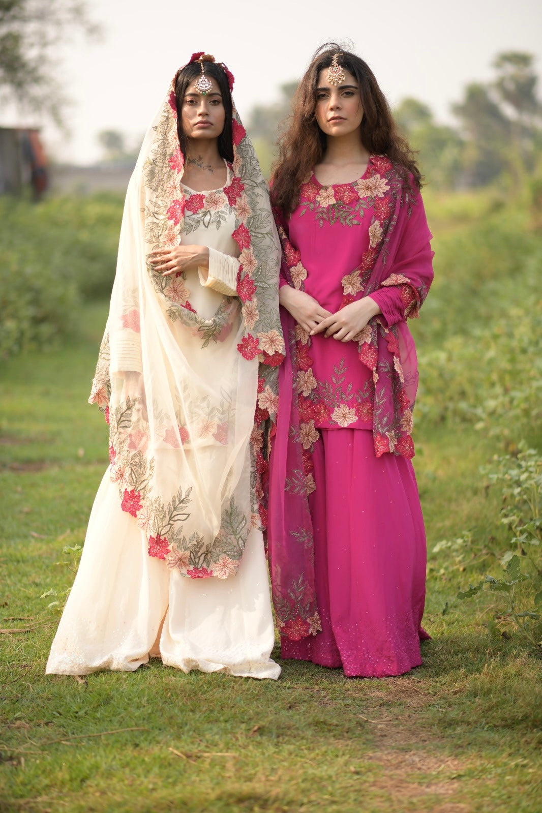 Beige Noori Sharara Set