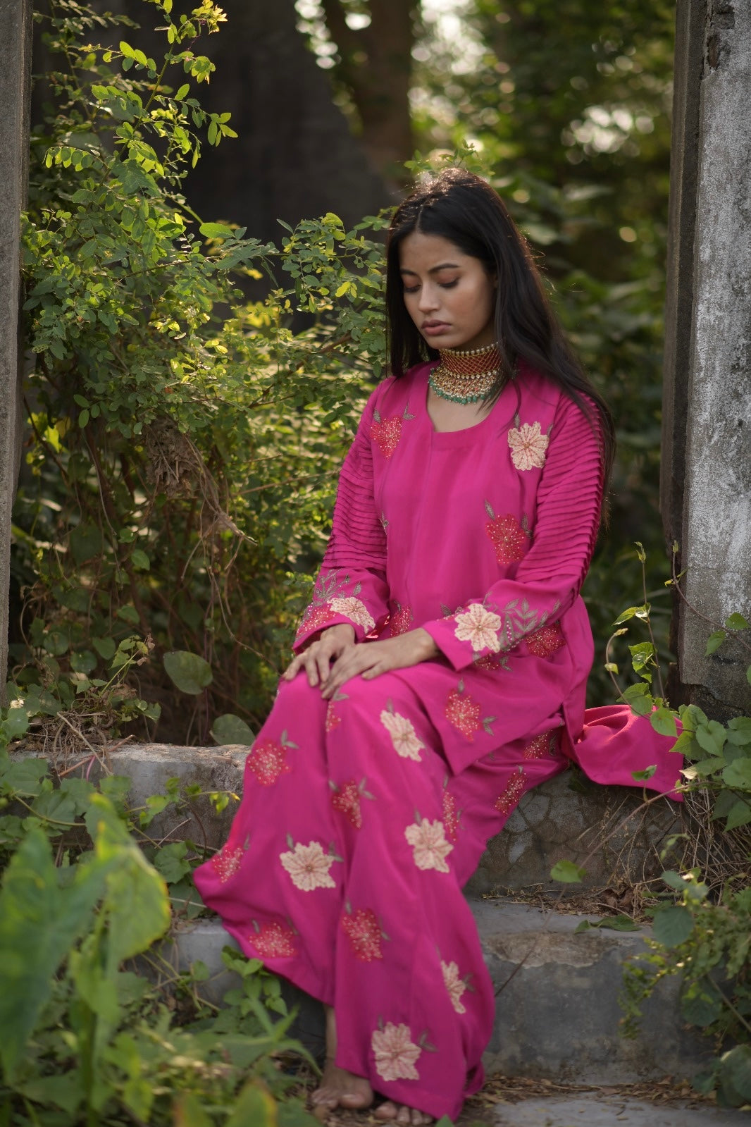 Pink Noori Short Kurta Set