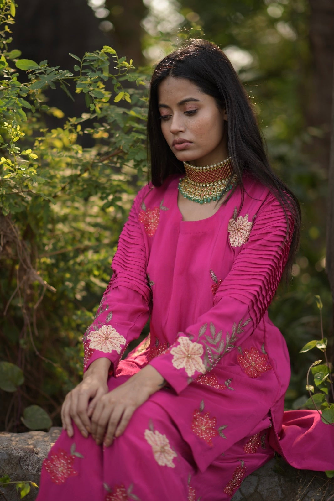 Pink Noori Short Kurta Set