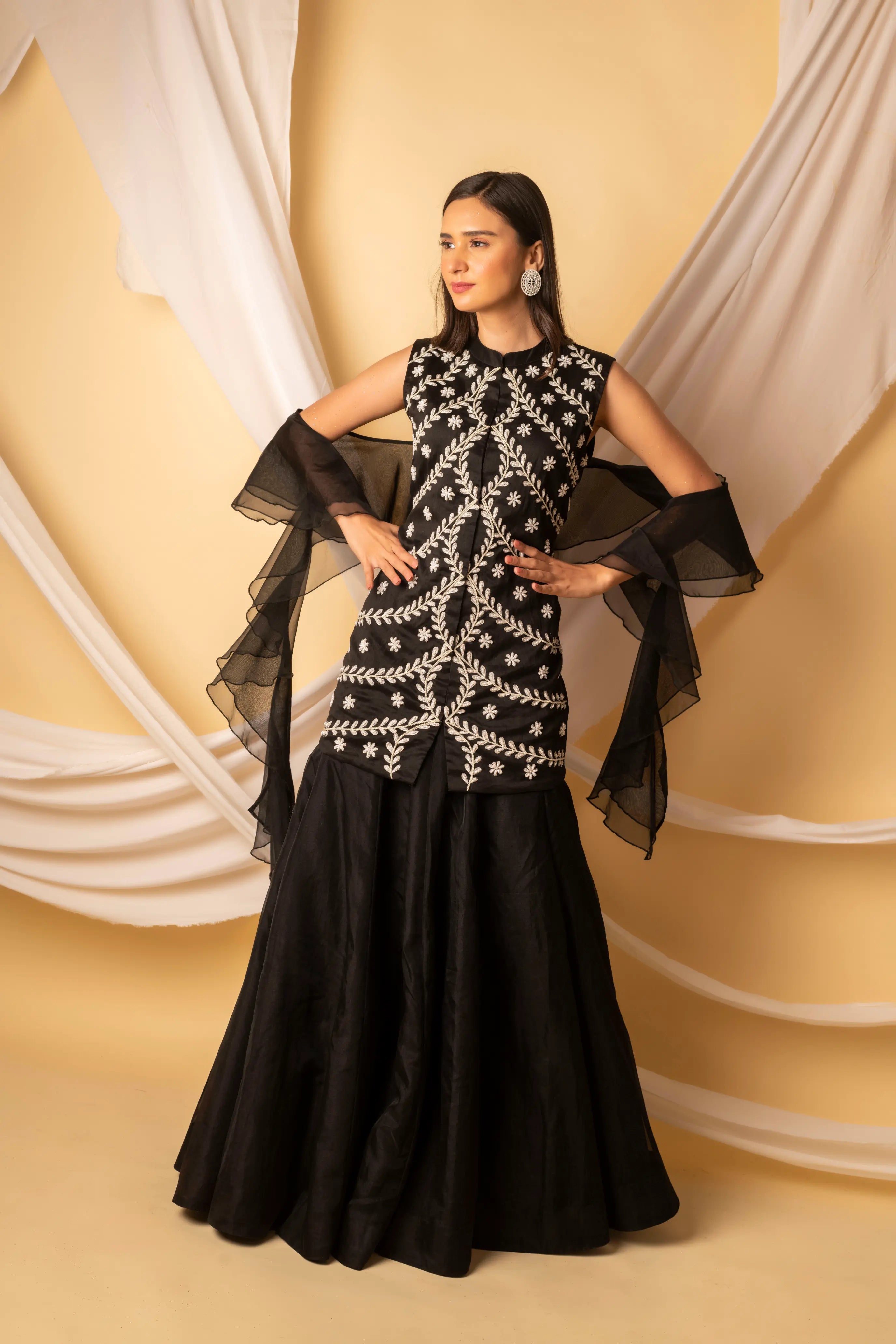 Hirz Kurta With Skirt Set